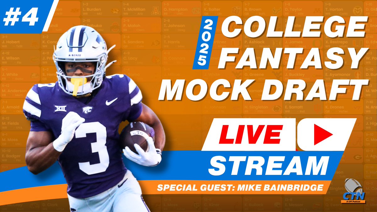 Chasing the Natty: A CFF Podcast (@chasingthenatty) on Twitter photo CTN Double Feature!
3.5 hours of CFF content!
It's a Tadpole-Bowl heavy weekend for CTN!
📌 Join <a href="/CFF_Jared/">Jared Palmgren</a> & <a href="/CFFroton/">Eric Froton</a> LIVE from the Atlanta Tadpole Bowl draft on CTN!
📌 <a href="/CFF_Jared/">Jared Palmgren</a> & <a href="/MBainbridgeCFF/">Mike Bainbridge</a> participate in their own Tadpole Bowl Style bestball draft + Q&A! CTN Double Feature!
3.5 hours of CFF content!
It's a Tadpole-Bowl heavy weekend for CTN!
📌 Join <a href="/CFF_Jared/">Jared Palmgren</a> & <a href="/CFFroton/">Eric Froton</a> LIVE from the Atlanta Tadpole Bowl draft on CTN!
📌 <a href="/CFF_Jared/">Jared Palmgren</a> & <a href="/MBainbridgeCFF/">Mike Bainbridge</a> participate in their own Tadpole Bowl Style bestball draft + Q&A!