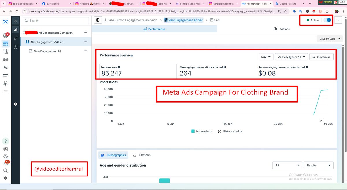 md_kamrul1999's tweet image. I&apos;m here to prove that you can increase your sales with Facebook Engagement Campaigns 
🎯 264 Messages for Just \$21.34!
✅ Incredible Conversion Rate** with Ultra Low Budget! 🚀
📢 Facebook Ads Campaign Success Story — Clothing Brand 
#metaads #metaadsexpert #metaadsmanager #Ads