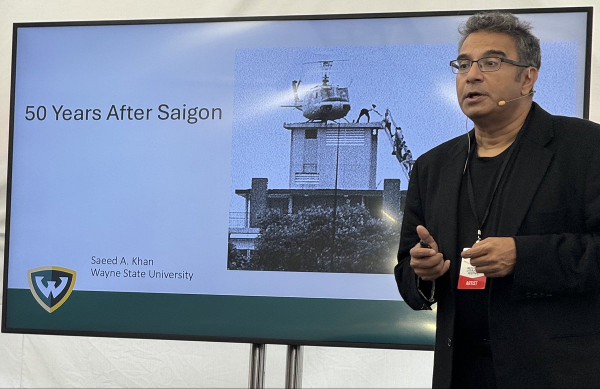 Amjad Atallah (@atallahamjad) on Twitter photo Heard a fascinating lecture by Dr. Saeed Khan <a href="/saeedkhan1967/">Saeed Khan</a> today at the <a href="/BradfordLitFest/">Bradford Literature Festival</a> about the “fall of Saigon” 50 years ago and all the ramifications that war had on American politics and its subsequent wars. Real breadth of knowledge… Heard a fascinating lecture by Dr. Saeed Khan <a href="/saeedkhan1967/">Saeed Khan</a> today at the <a href="/BradfordLitFest/">Bradford Literature Festival</a> about the “fall of Saigon” 50 years ago and all the ramifications that war had on American politics and its subsequent wars. Real breadth of knowledge…
