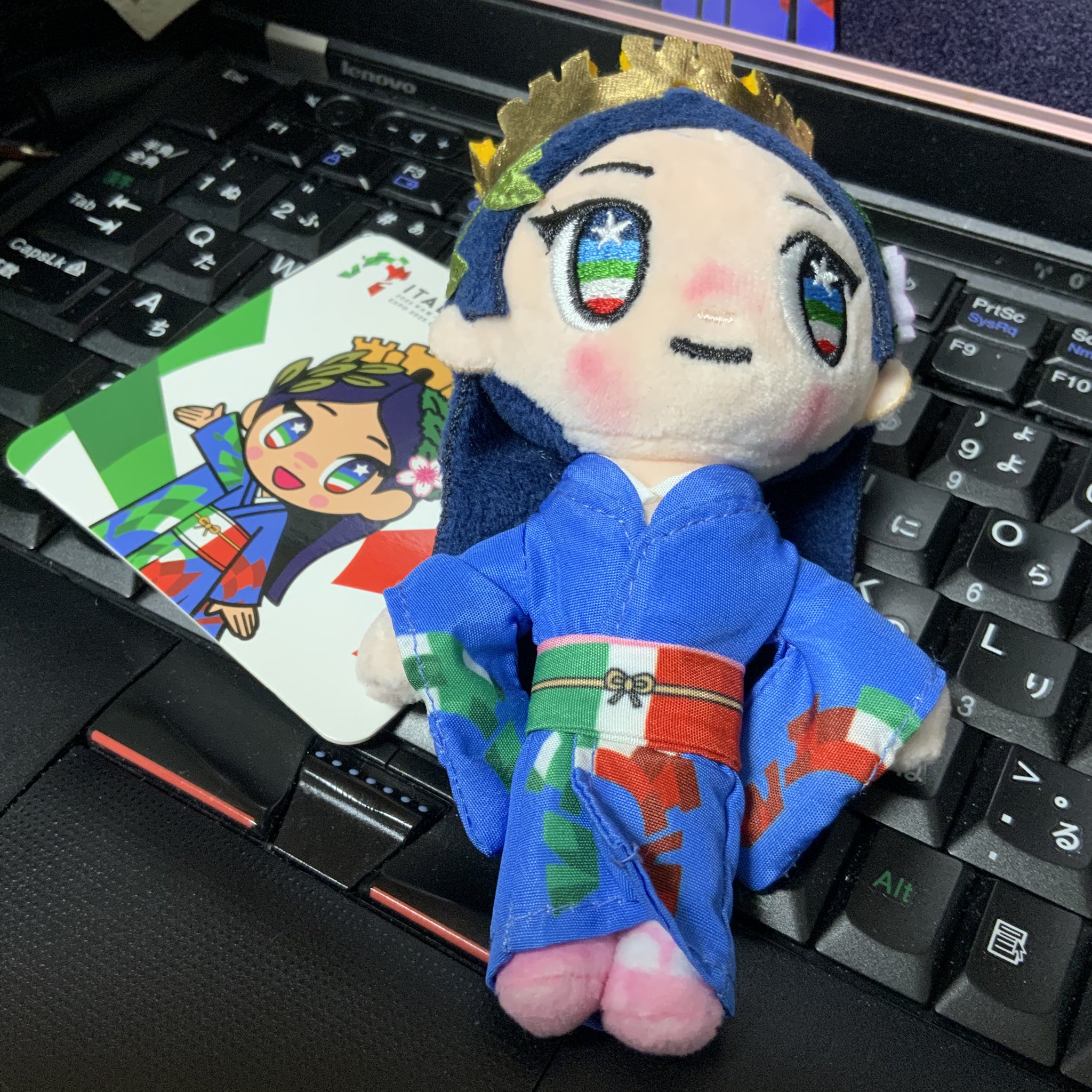 在庫ラスト　希少万博　イタリアン館　和服 ぬいぐるみ イタリアちゃん 希少限定 万博 イタリアン館 和服 ぬいぐるみ 大きい イタリア