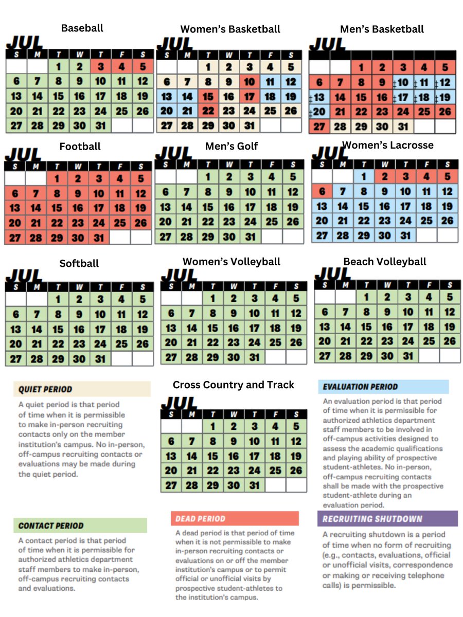 July recruiting calendars 🤘