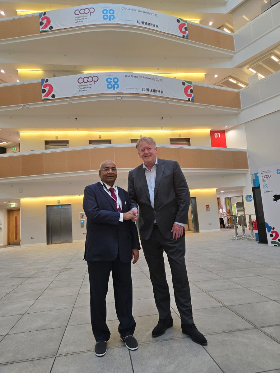 drusawasthi's tweet photo. Today, I met DG, ICA @icacoop Mr. Jeroen Douglas at the ICA General Assembly, Manchester, UK. I congratulated him for this General Assembly in UK. https://t.co/I4HA1T0zWd
