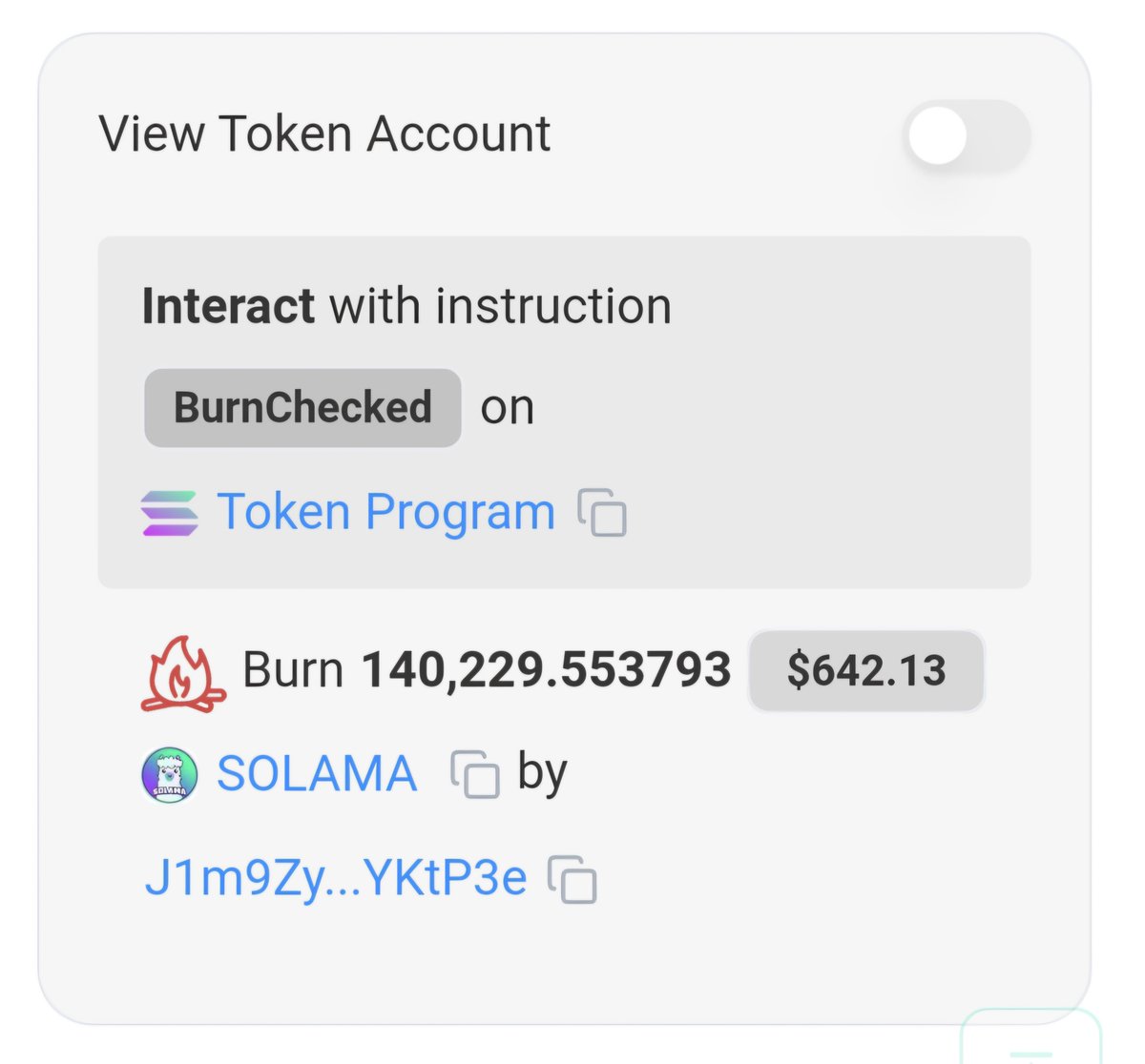 Here is the proof of the burn by the $SOLAMA marketing wallet, which burned exactly the same number of tokens as the community burned in the month of June 2025 🔥🦙

Signature:
3Ey2y9T9CWtqjA3E8WMVfrEewZ44P9dEajdQgV1FNpkYFNEnVVSLNF1wh9PvKcyWTr98ugP9E5JzatmNPvhHgZmv

$SOL