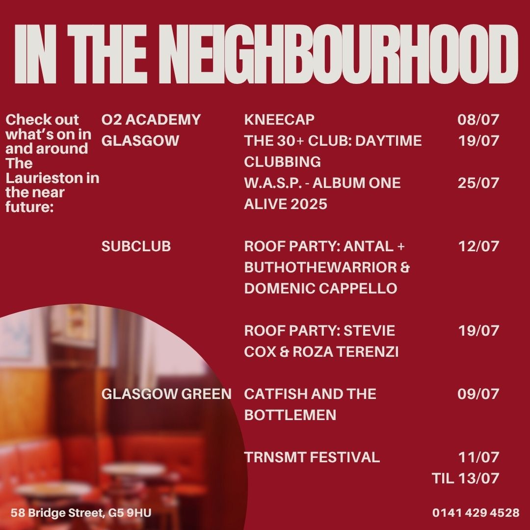 Thelaurieston's tweet photo. Some great events in July! More details on our Facebook and Instagram https://t.co/nDF82fUTQ4