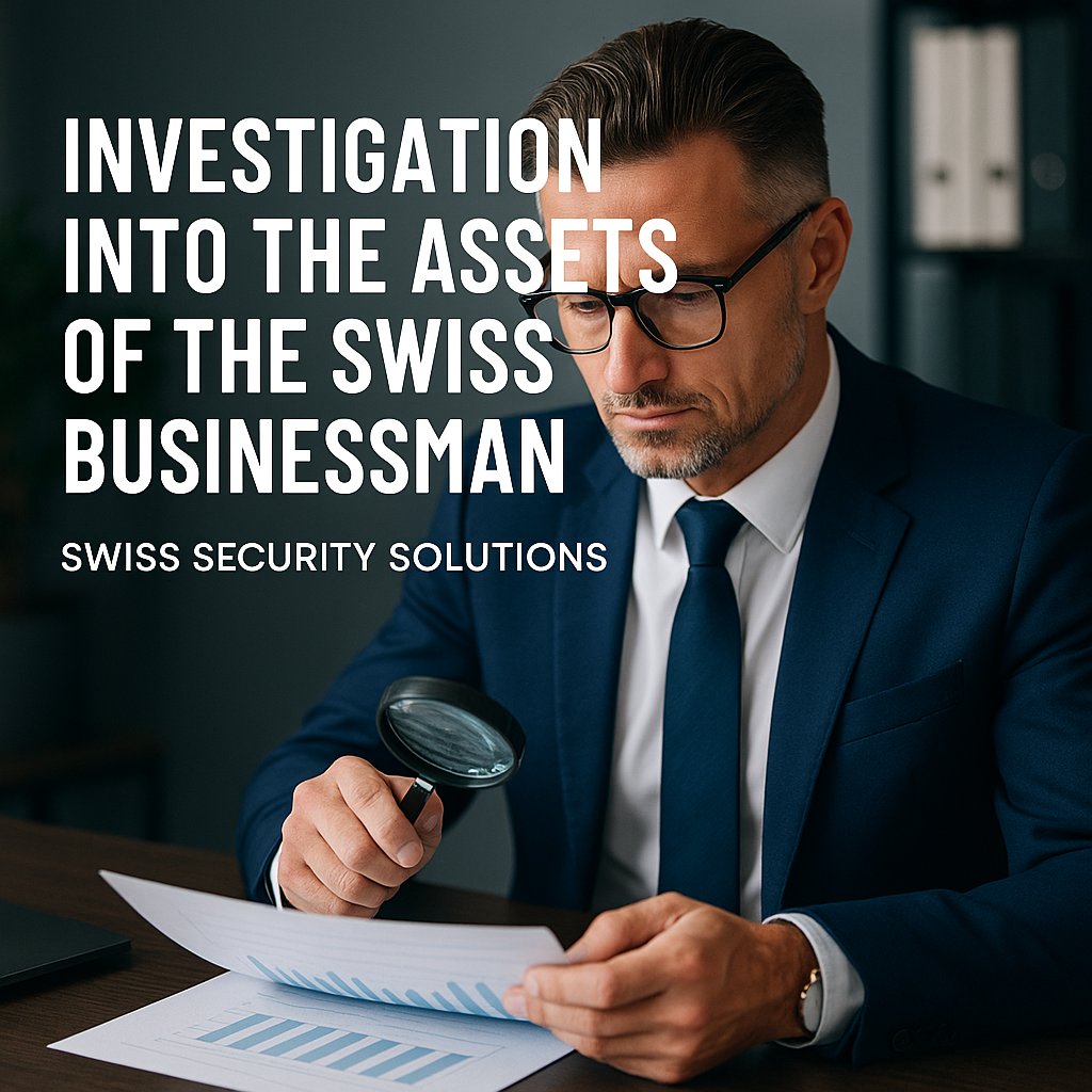 🔍 Uncovering Hidden Wealth – Investigation of Assets of a Swiss Businessman 💼💡
When significant assets are hidden behind complex structures, you need clarity, evidence, and expertise to protect your interests.
At Swiss Security Solutions, our specialists track, trace, and