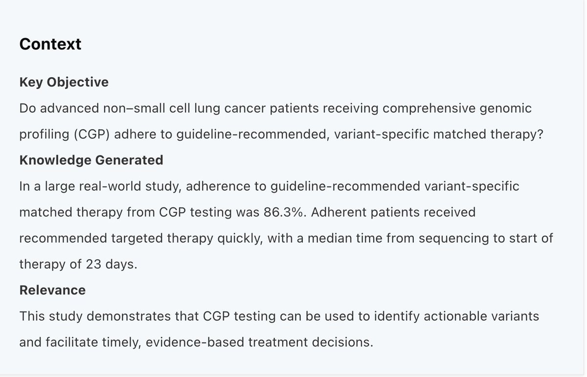 Real-World Adherence Patterns of Comprehensive Genomic Profiling to Biomarker Recommended Therapies in Pts w/ Advanced Non–Small Cell Lung Cancer [Jun 30, 2025] Ben-Shachar et al. <a href="/TempusAI/">Tempus</a> <a href="/JCOPO_ASCO/">JCO Precision Oncology</a> ascopubs.org/doi/10.1200/OP… #lcsm #PrecisionMedicine