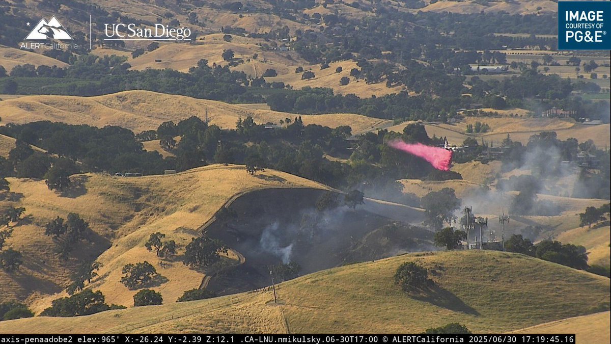 CAL FIRE LNU (@calfirelnu) on Twitter photo The #CherryFire at I-80 and the Cherry Glen Road off-ramp in Vacaville burned 8.35 acres Monday and is now 90 percent contained. Firefighters will be back checking on the site for several days to ensure the fire is completely under control.
This photo is from <a href="/ALERTCalifornia/">ALERTCalifornia</a> The #CherryFire at I-80 and the Cherry Glen Road off-ramp in Vacaville burned 8.35 acres Monday and is now 90 percent contained. Firefighters will be back checking on the site for several days to ensure the fire is completely under control.
This photo is from <a href="/ALERTCalifornia/">ALERTCalifornia</a>