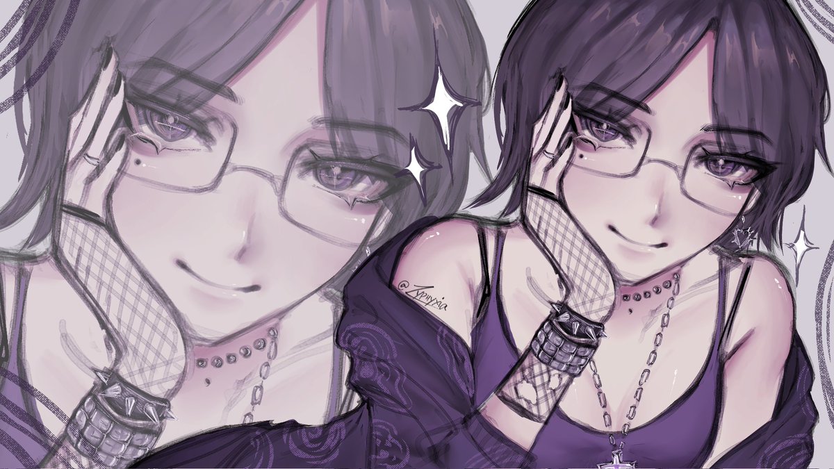 zyphyxiaa's tweet image. made a gift for myself since today's my bday! #artmoots #digitalart