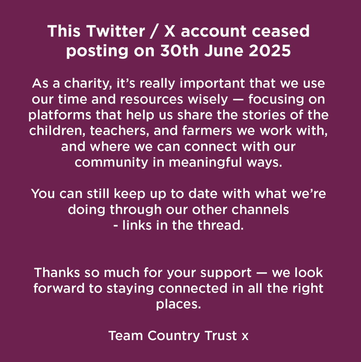 Country Trust tweet media