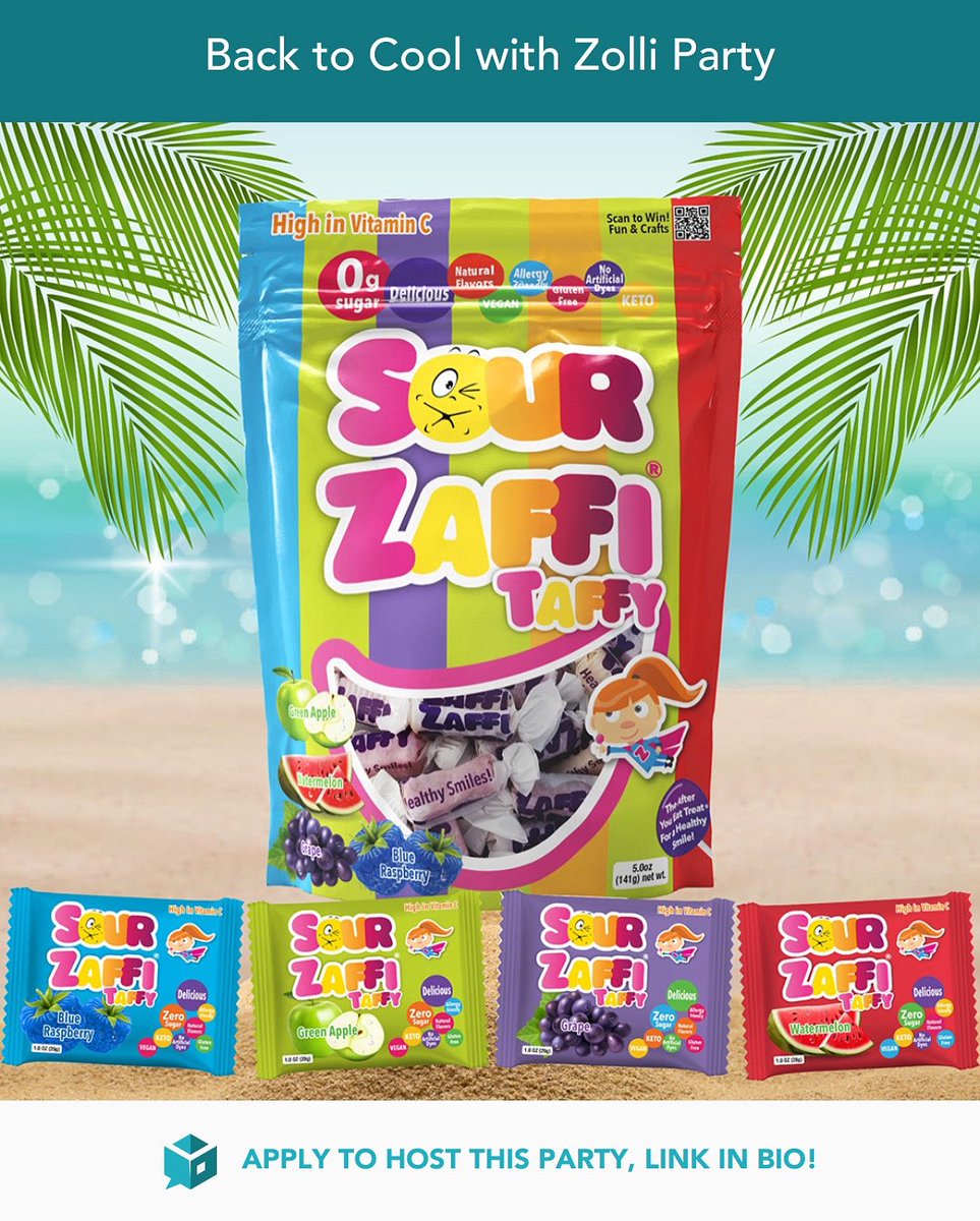 Tryazon's tweet photo. 🍬 Zero sugar, all smiles! Get ready for back-to-school &amp; Halloween with @zollicandy — the smile-friendly treat that’s allergy-friendly, KETO, vegan &amp; dentist-approved! 🎃📚 Plus, wellness strips from vivooapp included! 🧪💧

📲: https://t.co/N0WzYYfRsF

#Tryazon #zollicandy https://t.co/epTFWL4KWn