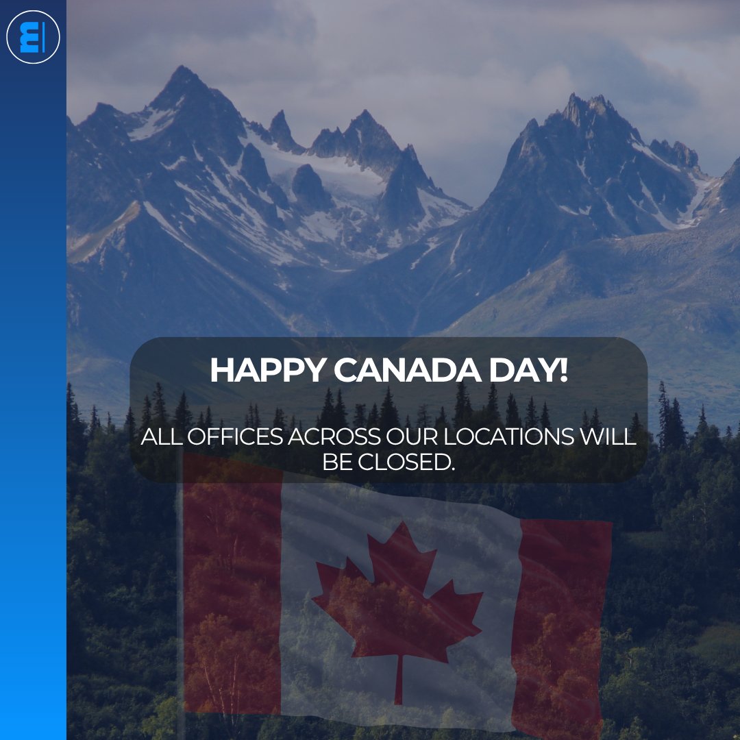 Happy Canada Day! Our offices will be closed across all locations on Monday, July 1st as we join in the celebrations! We'll be back on Tuesday, July 2nd.

Wishing everyone a safe, joyful, and maple syrup-filled long weekend! 🍁

#CanadaDay #manningelliottllp