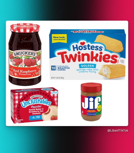 libsoftiktok's tweet photo. J.M. Smucker plans to remove synthetic dyes from its jams and other products by the end of 2027

Smucker also owns brands like Hostess, JIF, Uncrustables

The wins for MAHA just keep piling up! https://t.co/QEyRYvBdMe