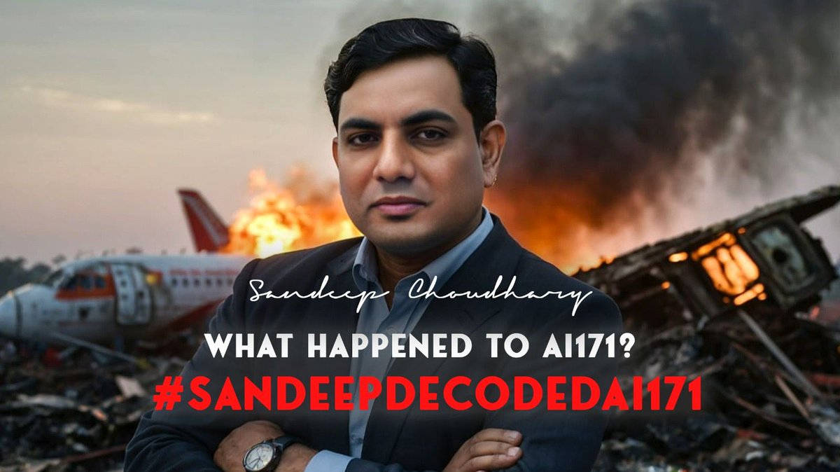 AltamashGul's tweet photo. Prepare to be shocked. Sandeep Choudhary decoded AI171 — and it’s nothing like you’ve been told.There’s the official version… and then there’s the truth.
#SandeepDecodedAi171 https://t.co/7xQB2QDg46
