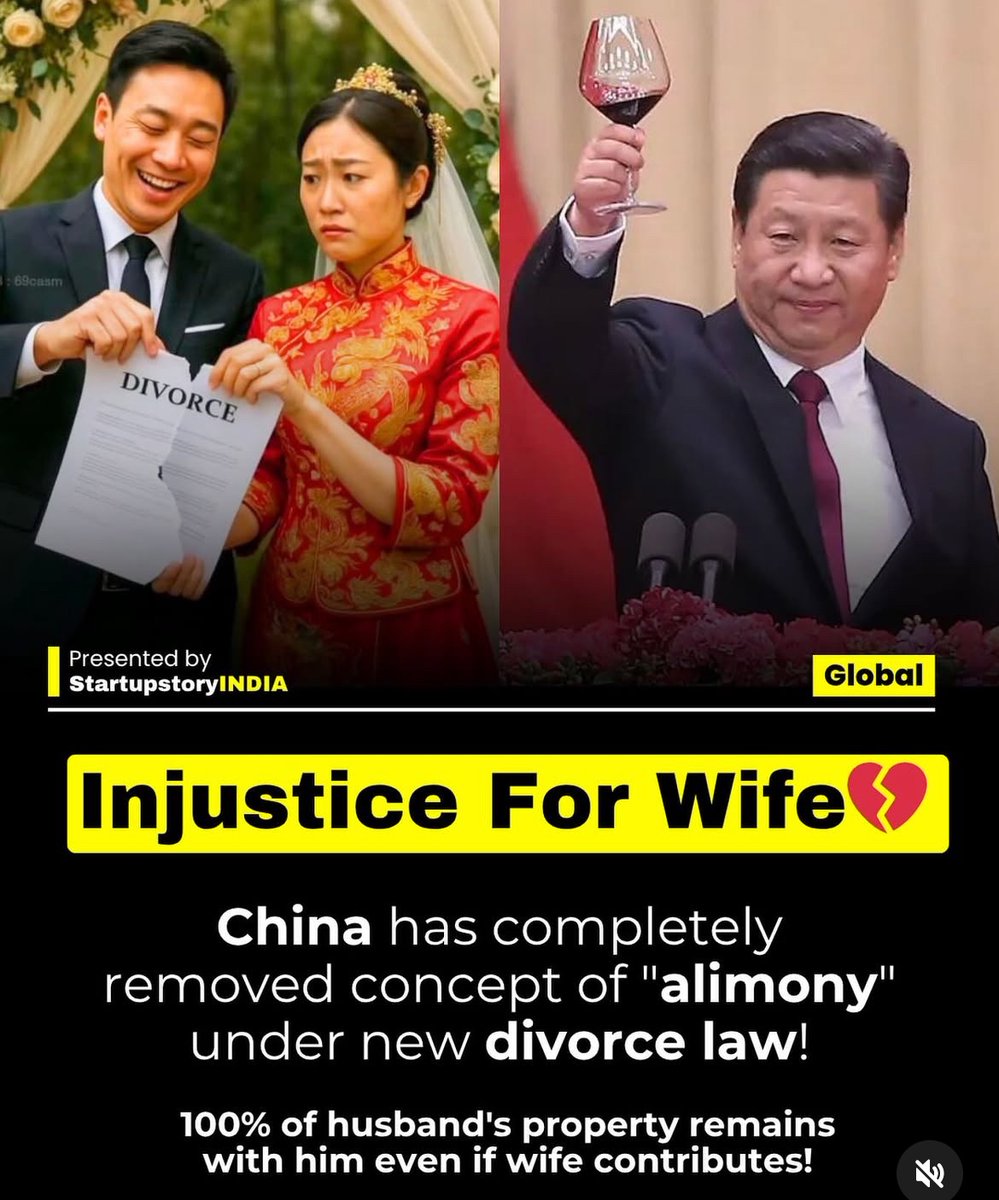 Every Indian should visit China with their family at least once, setting aside negativity, autocracy, and political ideology. India lags far behind in GDP and family laws, which many Indians feel ashamed of for destroying families.

#MenToo