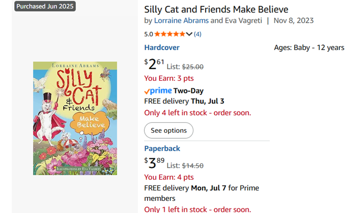 Junior: Amazon has a super duper deal on my Silly Cat books right now. I'm not really Silly Cat, but I was the inspiration. 😺💛💛💛📚📖
amazon.com/s?k=by+Lorrain…