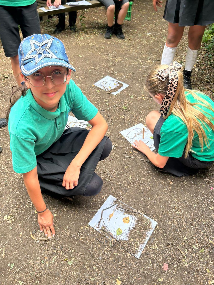 Year 6 have enjoyed learning in the forest school today, being creative and making art in the sunshine! 🌞