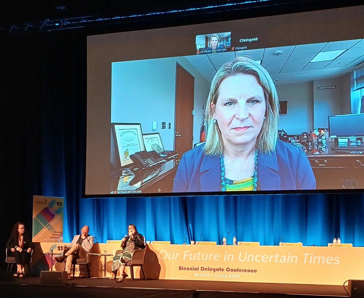 TUCGlobal's tweet image. &apos;ETUC is mobilising and supporting unions to build solidarity to fight against far right attempts to divide workers 

EU must support decent jobs, public investment and fair pay to address workers&apos; concerns&apos;

@EstherLynchs @etuc_ces @ICTU Congress panel w @nowak_paul @LizShuler