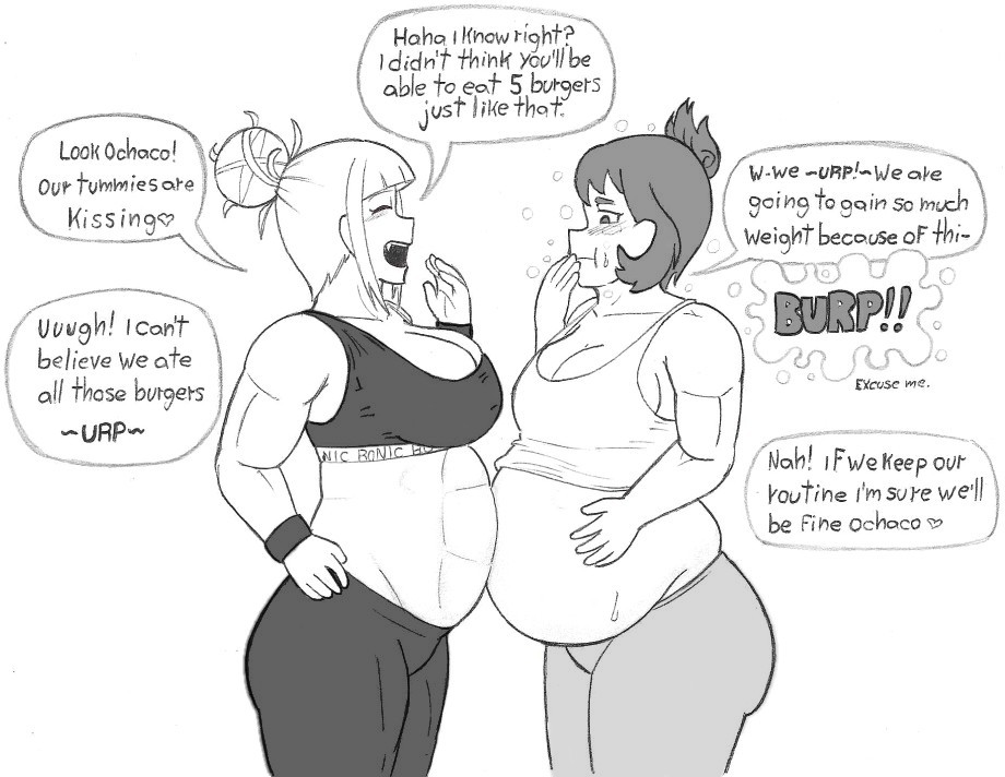 Buff Toga and strong fat Ochaco had a "little" meal 🍔🍔🍔🍔🍔
What will happen next? 👀