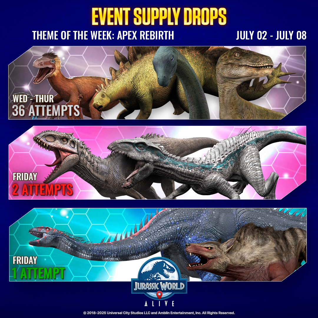 JWorldAlive's tweet image. Get ready for a new week! Follow us &amp;amp; stay up-to-date with the weekly Events. Who will you be darting this week? 

Note: If changes occur, we’ll make sure to mention them here
Play today and Claim your FREE in-game gift: ludia.gg/JWA25_701
