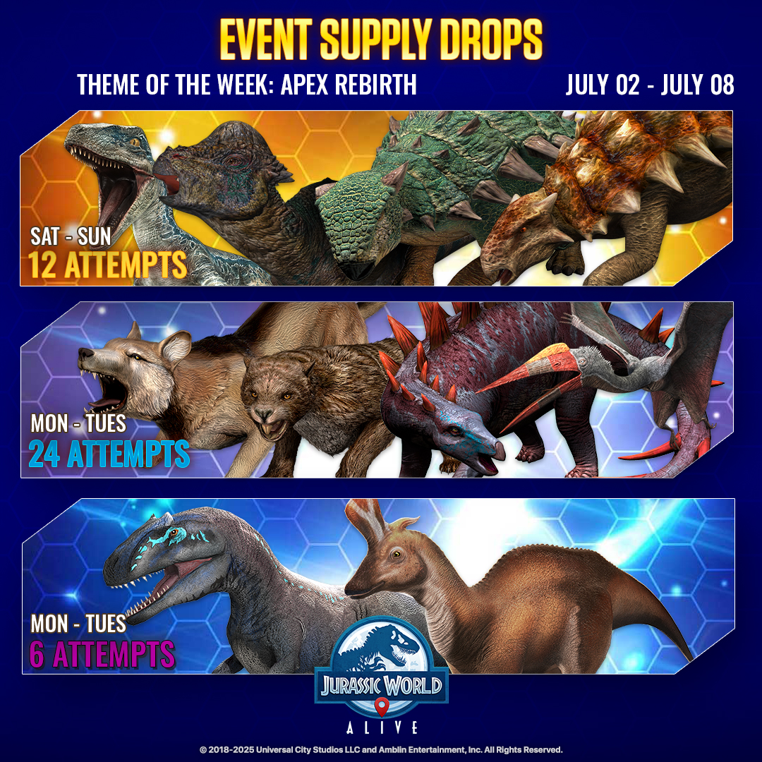 JWorldAlive's tweet image. Get ready for a new week! Follow us &amp;amp; stay up-to-date with the weekly Events. Who will you be darting this week? 

Note: If changes occur, we’ll make sure to mention them here
Play today and Claim your FREE in-game gift: ludia.gg/JWA25_701