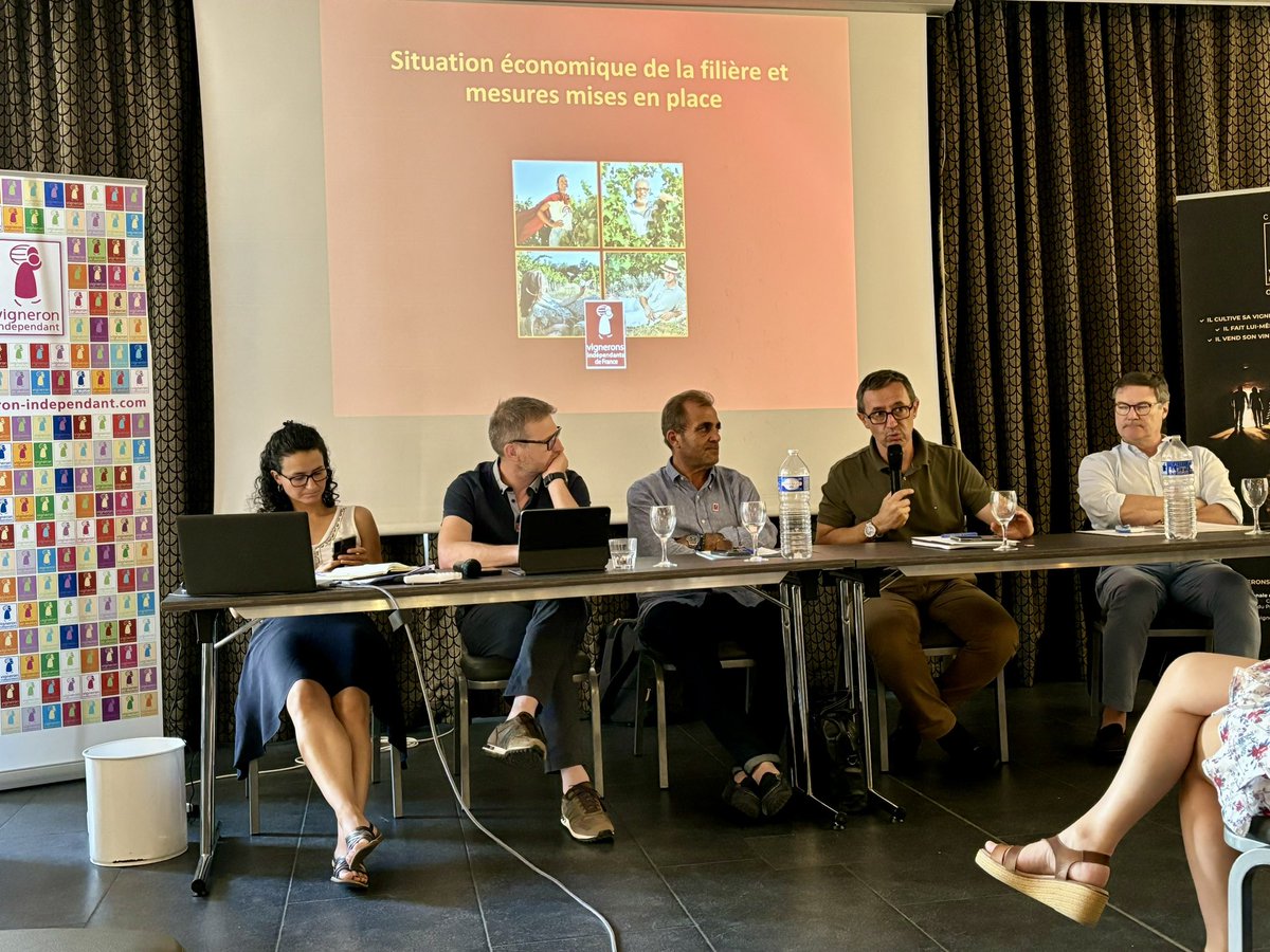 CorinneLaurent's tweet image. Situation économique de la filière et mesures mises en place ; des sujets lourds portés par notre confédération et notre président @11_fabre @vigneronindep