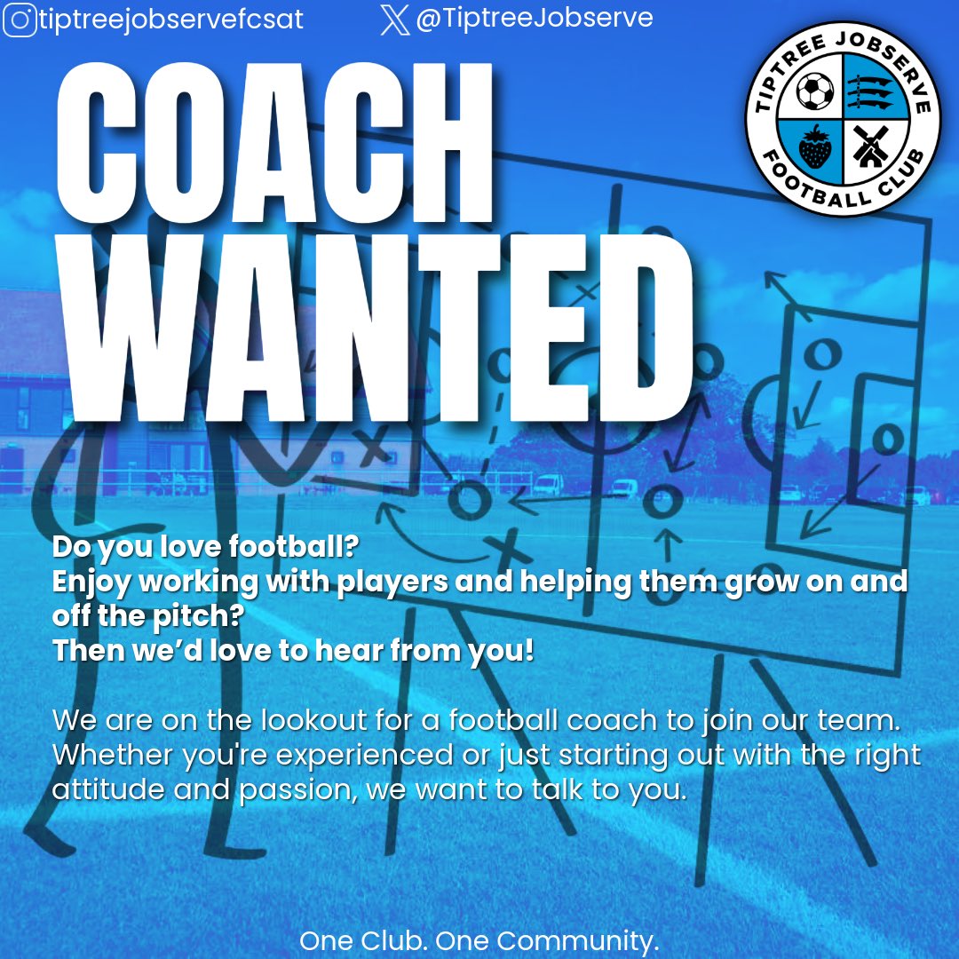 We are still looking to add further depth to our squad with committed players of all abilities - all positions 

We are also looking to add to our team behind the scenes

Please get in touch if you’re interested in getting back into football or play elsewhere and want a new start