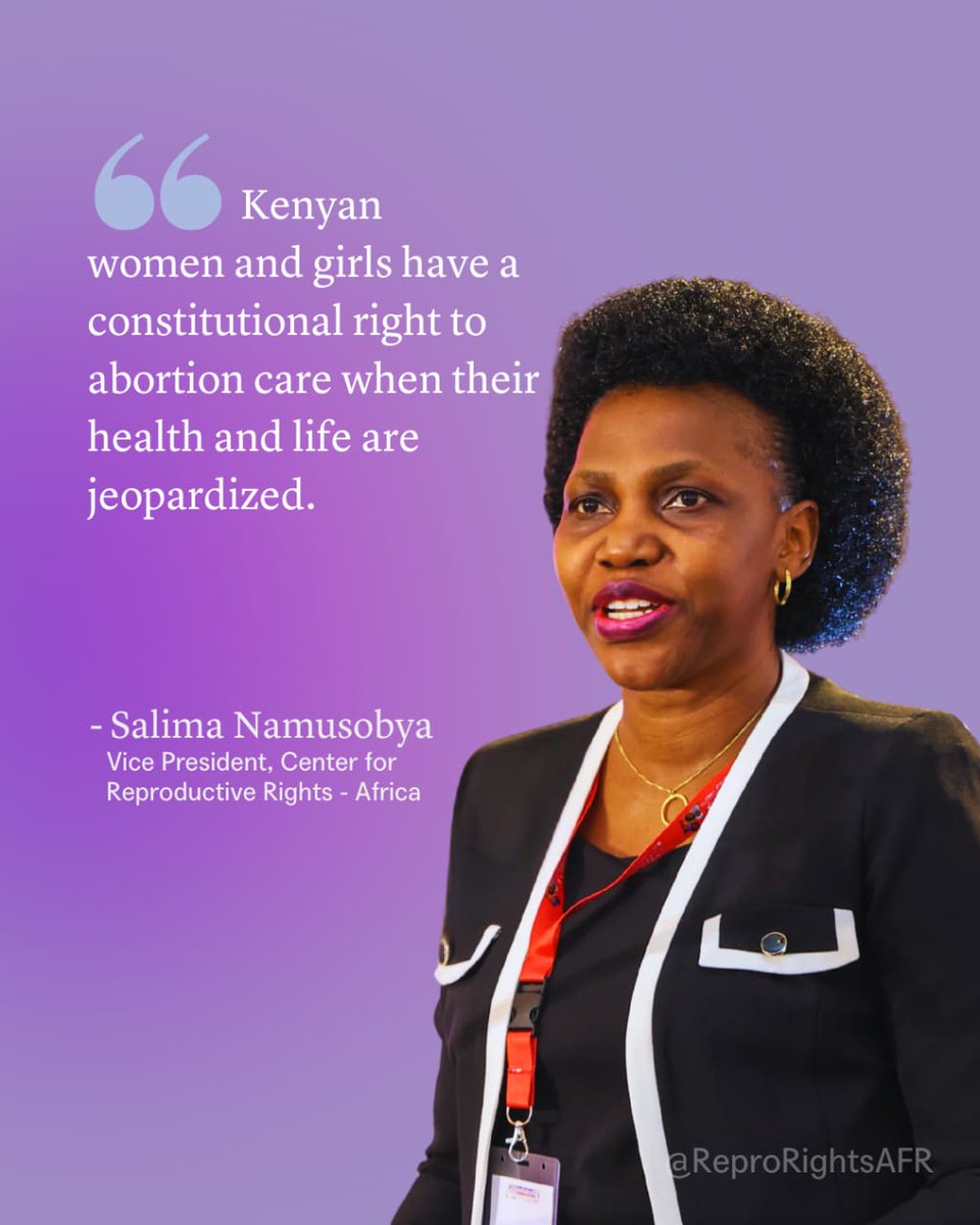 Center for Reproductive Rights Africa (@reprorightsafr) on Twitter photo The Kenyan Constitution guarantees access to abortion care when a woman’s health or life is at risk, a fact <a href="/Salima_SN/">salima namusobya</a> continues to affirm.
Still, the system failed JMM.
Stigma and a lack of post-abortion care after an unsafe procedure led to her death.
A preventable tragedy. The Kenyan Constitution guarantees access to abortion care when a woman’s health or life is at risk, a fact <a href="/Salima_SN/">salima namusobya</a> continues to affirm.
Still, the system failed JMM.
Stigma and a lack of post-abortion care after an unsafe procedure led to her death.
A preventable tragedy.