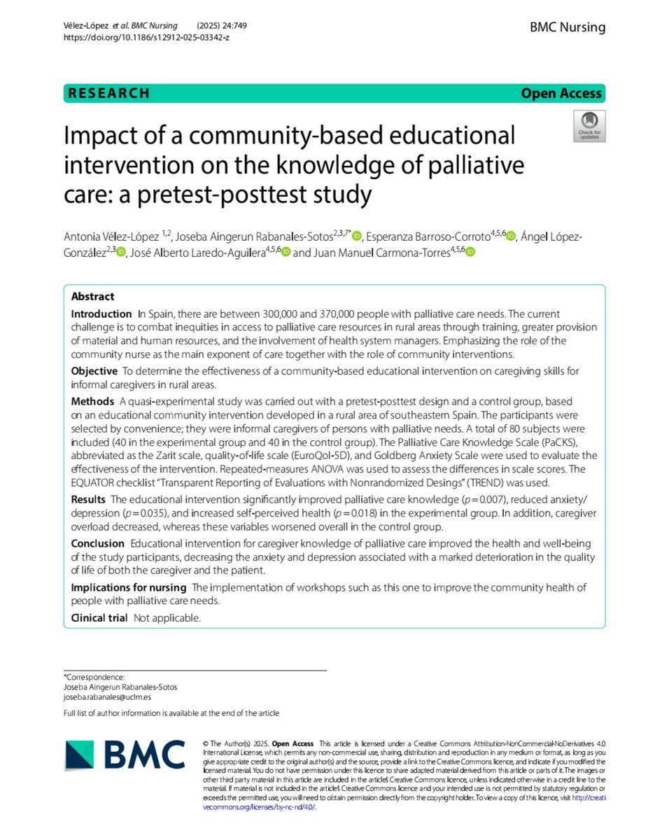 ¡Qué emoción ver brillar, ya publicada, una investigación nacida del corazón en Isso (Hellín)! Tejida con ilusión por quienes soñaron con mejorar la vida de las personas con necesidades paliativas en entornos rurales. Semana redonda 3/3.