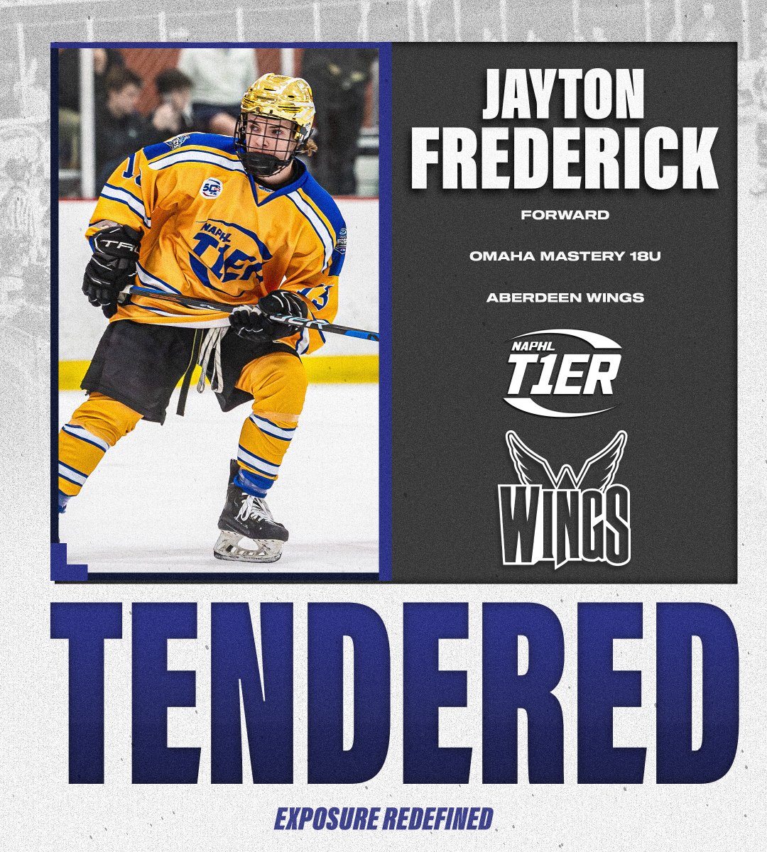 NAPHL (@naphl) on Twitter photo #NAPHL T1ER Advancement: <a href="/OmahaMasteryAAA/">Omaha Mastery AAA Hockey Club</a> 18U forward Jayton Frederick has signed an <a href="/NAHLHockey/">NAHL</a> tender agreement with the <a href="/AberdeenWings/">Aberdeen Wings</a>.
📰: nat1hl.com/news/story.cfm… #NAPHL T1ER Advancement: <a href="/OmahaMasteryAAA/">Omaha Mastery AAA Hockey Club</a> 18U forward Jayton Frederick has signed an <a href="/NAHLHockey/">NAHL</a> tender agreement with the <a href="/AberdeenWings/">Aberdeen Wings</a>.
📰: nat1hl.com/news/story.cfm…