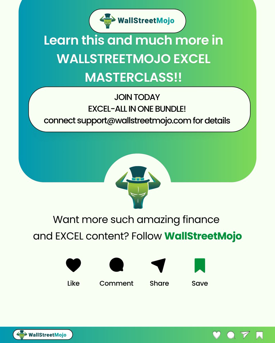 wallstreetmojo's tweet image. Think SUMIF is enough? Wait till you try INDEX + MATCH together.

 INDEX + MATCH gives you the flexibility to pull any data from anywhere, with conditions and control.

#ExcelTips #ExcelFormulas #INDEXMATCH #SUMIF