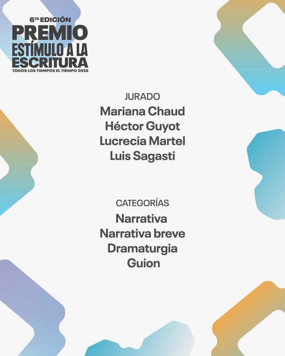Conocé al jurado de esta edición y las categorías a las que pueden postularse narradores, guionistas y dramaturgos👇.