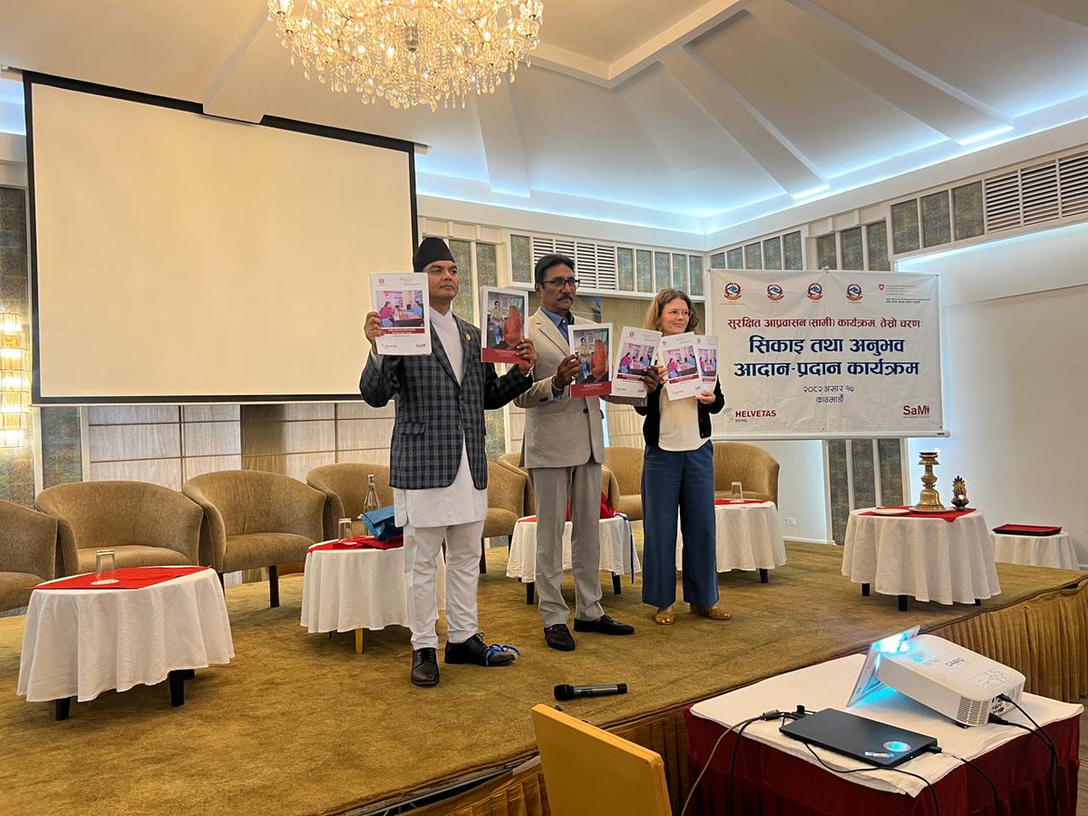 @MPSBhandari attended as Chief Guest &amp; <a href="/khpushkar/">Dr. Krishna Hari Pushkar</a> chaired the SaMi Lessons Learned &amp; experience-sharing Program. Stakeholders from GoN, Swiss Embassy, private sector, civil society, media &amp; migrant rights groups joined. <a href="/MoLESS_Nepal/">श्रम, रोजगार तथा सामाजिक सुरक्षा मन्त्रालय</a> remains committed to ethical labour migration.