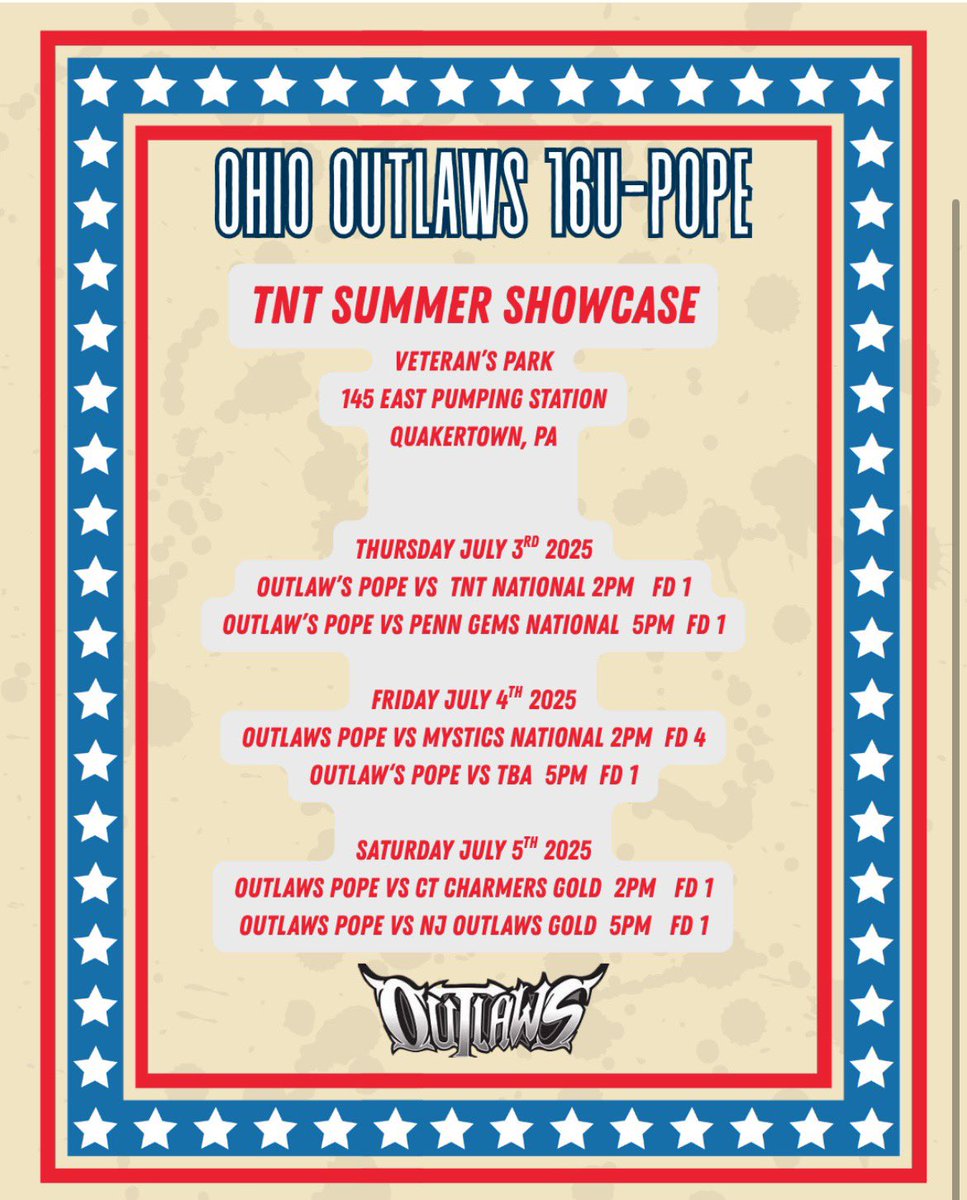 Avery McMahon (@averymcmahon09) on Twitter photo So excited for this weekend with @outlawspope16u! We are headed to the TNT Summer Showcase and would love to see you there.
<a href="/Winthropsoftbal/">Winthrop Softball</a> <a href="/OregonSB/">Oregon Softball</a> <a href="/GatorsSB/">Gators Softball</a> <a href="/OhioStateSB/">Ohio State Softball</a>
<a href="/UFOilerSoftball/">Findlay Softball</a> <a href="/clemsonsoftball/">Clemson Softball 🥎</a> <a href="/UKsoftball/">Kentucky Softball</a> <a href="/TexasSoftball/">Texas Softball</a> <a href="/PackSoftball/">NC State Softball</a> <a href="/JMUSoftball/">JMU Softball</a> <a href="/HokiesSoftball/">Virginia Tech Softball</a> So excited for this weekend with @outlawspope16u! We are headed to the TNT Summer Showcase and would love to see you there.
<a href="/Winthropsoftbal/">Winthrop Softball</a> <a href="/OregonSB/">Oregon Softball</a> <a href="/GatorsSB/">Gators Softball</a> <a href="/OhioStateSB/">Ohio State Softball</a>
<a href="/UFOilerSoftball/">Findlay Softball</a> <a href="/clemsonsoftball/">Clemson Softball 🥎</a> <a href="/UKsoftball/">Kentucky Softball</a> <a href="/TexasSoftball/">Texas Softball</a> <a href="/PackSoftball/">NC State Softball</a> <a href="/JMUSoftball/">JMU Softball</a> <a href="/HokiesSoftball/">Virginia Tech Softball</a>