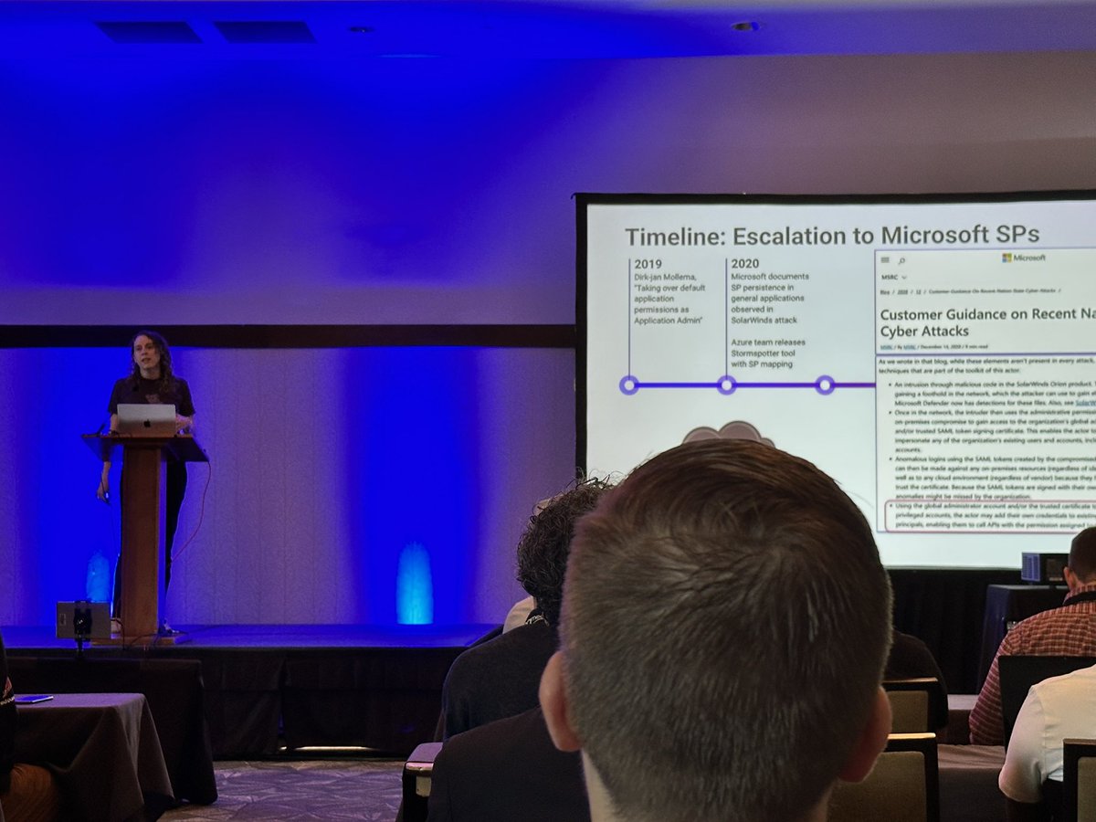 Nick Frichette (@frichette_n) on Twitter photo It’s a packed house over at <a href="/_sigil/">Katie Knowles</a> talk on Azure Service Principals, a history on backdooring them, and more! It’s a packed house over at <a href="/_sigil/">Katie Knowles</a> talk on Azure Service Principals, a history on backdooring them, and more!