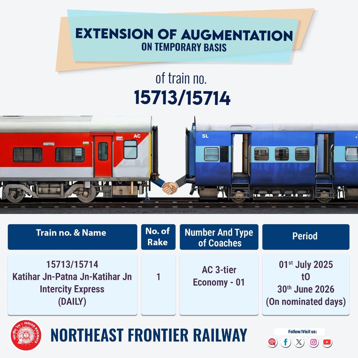 Northeast Frontier Railway (@railnf) on Twitter photo 