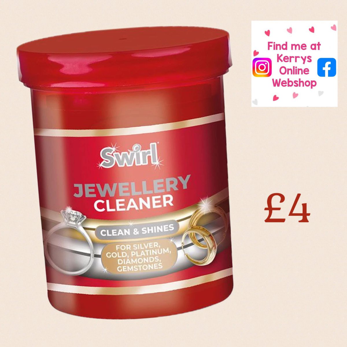 ShopWithKerry's tweet image. This Jewellery Cleaner is specially formulated to rejuvenate silver, gold, platinum, diamonds, and gemstones, leaving them clean &amp;amp; shiny. 

Simply add items to basket and submerge in liquid before buffing dry.

kerry.vivamknetwork.co.uk/jewellery-clea…