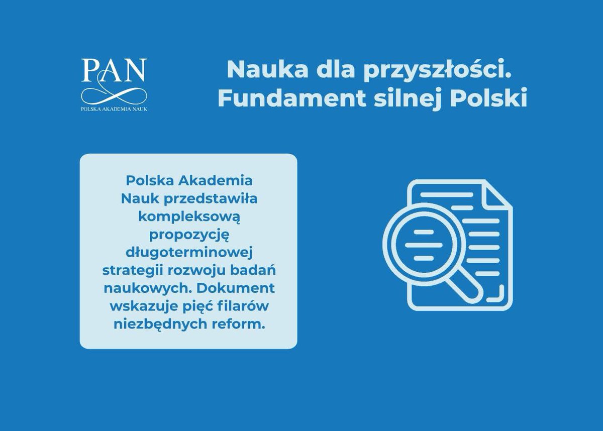 📢 Nowa strategia dla polskiej nauki!

Czy polska nauka potrzebuje głębokiej zmiany? Polska Akademia Nauk mówi jasno: tak – i przedstawia kompleksową strategię jej odbudowy. 

➡️ Dokument diagnozuje poważne problemy systemowe: nadmierną biurokrację, nieczytelne finansowanie,