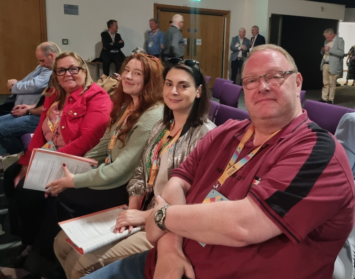 PCS_NI's tweet image. Part of our fantastic @pcs_union delegation at @irishcongress BDC in Belfast, led by our President Martin Cavanagh, supported by Louise Meek, HMRC NI Chair.