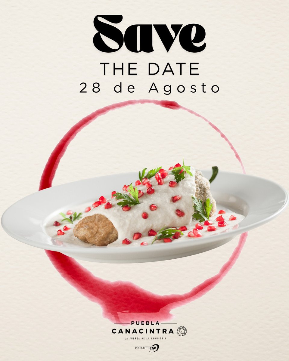 Canacintra Puebla (@canacintrap) on Twitter photo 🍷🌶️ ¡Una experiencia sensorial que no te puedes perder! 🌟
Este jueves 28 de agosto, déjate llevar por los sabores más emblemáticos de México en nuestra exclusiva Cata de Vinos y Chiles en Nogada.
📍 Lugar: Terraza Royalty
🕜 Registro: 1:30 PM
🕑 Inicio: 2:00 PM
Prepárate para 🍷🌶️ ¡Una experiencia sensorial que no te puedes perder! 🌟
Este jueves 28 de agosto, déjate llevar por los sabores más emblemáticos de México en nuestra exclusiva Cata de Vinos y Chiles en Nogada.
📍 Lugar: Terraza Royalty
🕜 Registro: 1:30 PM
🕑 Inicio: 2:00 PM
Prepárate para