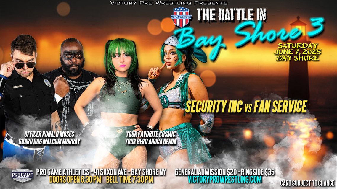 SecurityIncPro's tweet image. 🚨 FREE MATCH 🚨
Fan Service was forced to bow at our feet @VPW_Wrestling #TheBattleInBayShore3
ALL WILL HAIL TO THE KINGS OF NEW YORK AND THE UNCROWNED VPW TAG TEAM CHAMPIONS! 👑👑
WATCH: youtu.be/a1TwAWEtOlk?si…