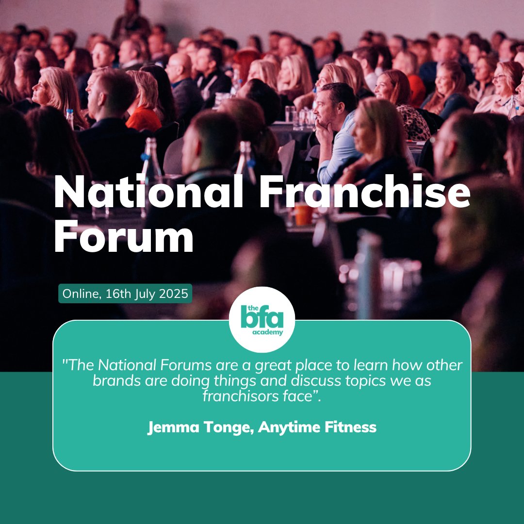 Other brands are facing what you’re facing - come see how they’re handling it.

📅 16 July - free &amp; online: ow.ly/3iEy50Wj6Yc

#OnlineNationalFranchiseForum #FranchiseLeadership #FranchiseCommunity