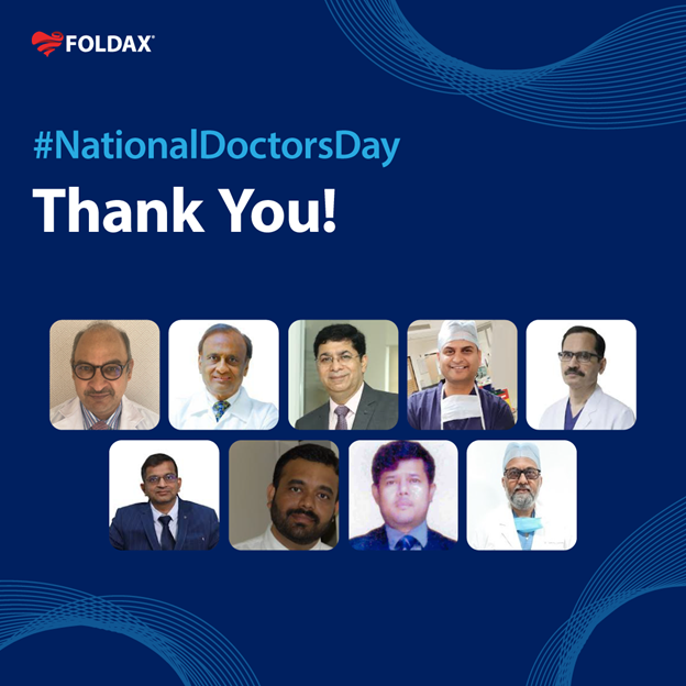 Foldax_Tria's tweet photo. On National Doctors' Day, Foldax acknowledges the critical role of medical professionals in India--especially our India Clinical Trial physicians. We thank you for your dedicated service to patient health.
#Foldax #NationalDoctorsDay #DoctorsDayIndia #ThankYouDoctors https://t.co/SJIjE06CwL
