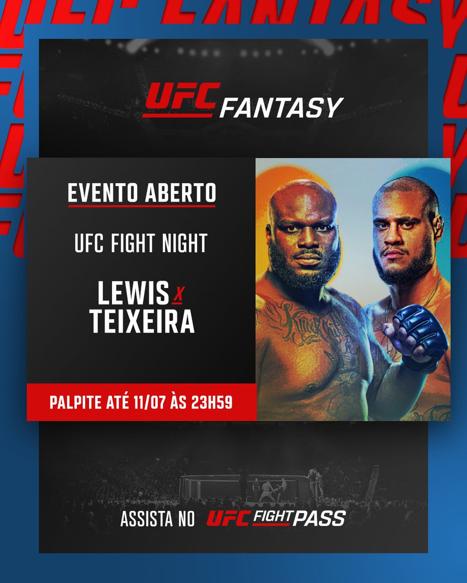 Teremos Brasil na luta principal do #UFCNashville na semana que vem! E você já pode dar seus palpites para o evento lá no #UFCFantasy! 🎯 

Cadastre-se no link do perfil, acerte os resultados e concorra a prêmios! 🏆