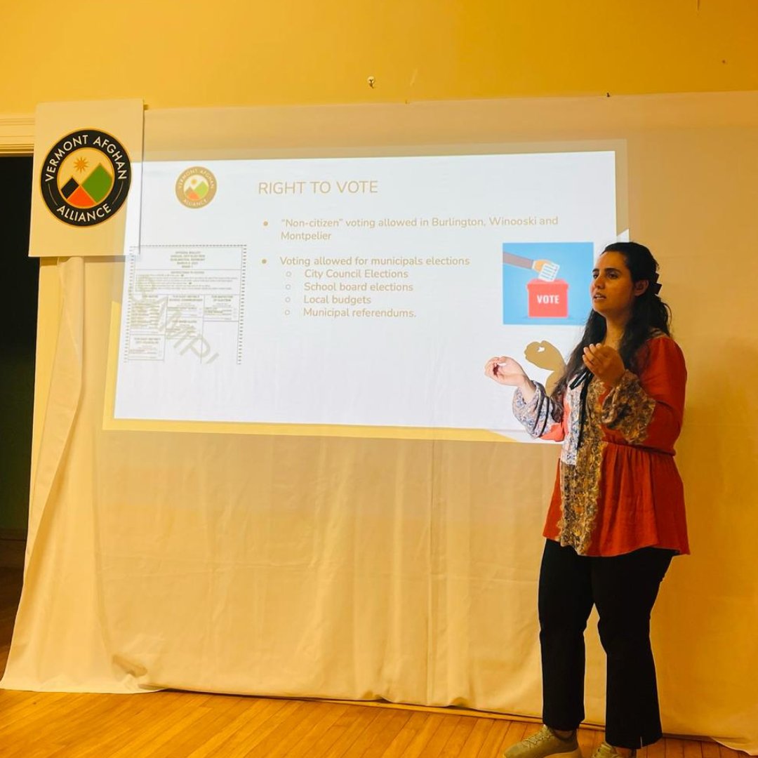 Last week, we hosted community forums in Burlington and Montpelier, where elected leaders provided training on civic engagement and the responsibilities of local government. We thank Vermont’s elected leaders for standing with the Afghan community in Vermont.