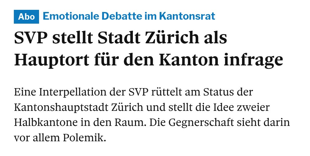 Spreitenbach in den Kanton Zürich aufnehmen und zur Hauptstadt machen. Ich fände es gut.