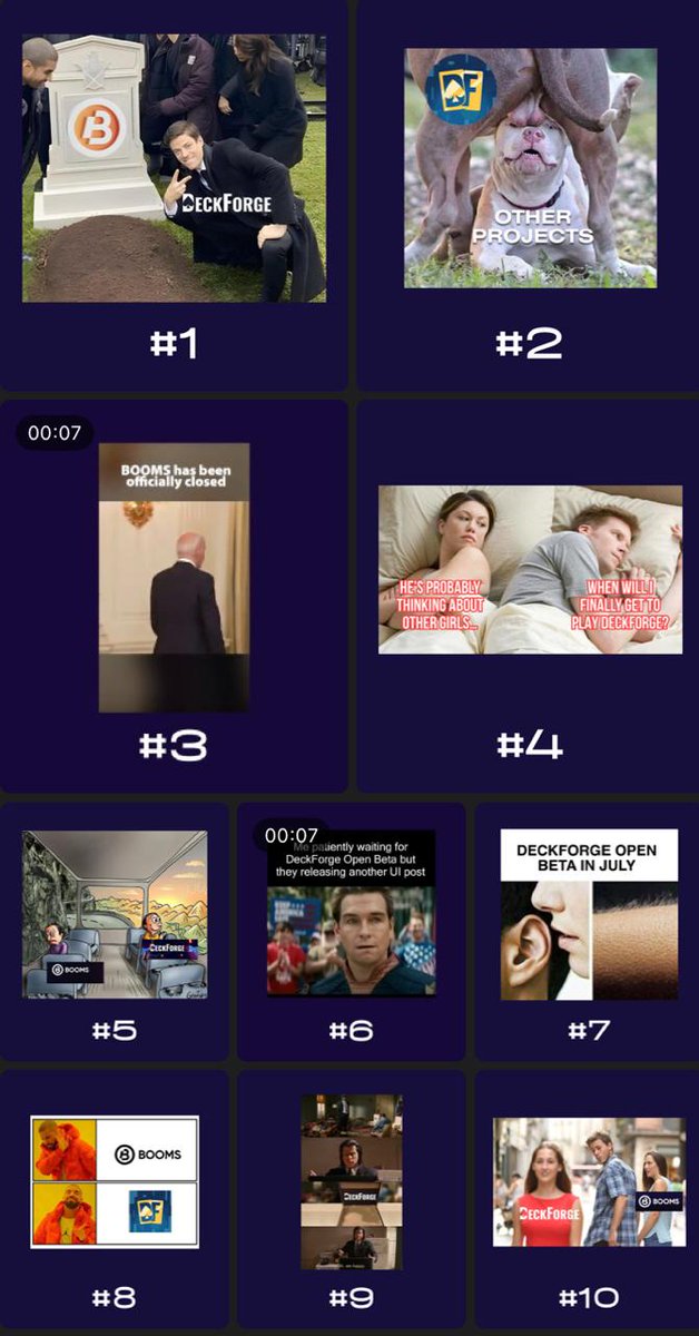 deckforge_labs's tweet photo. We reviewed. We argued. We cried laughing.
Now it’s your turn.
🚨 Voting is LIVE for the Top 10 DeckForge memes — selected by the team from hundreds of submissions.
Vote for your favorite here: https://t.co/gMrgHjYrTq
Let’s crown a meme champion.
Stay Forged.
#DeckForge #MemeContest