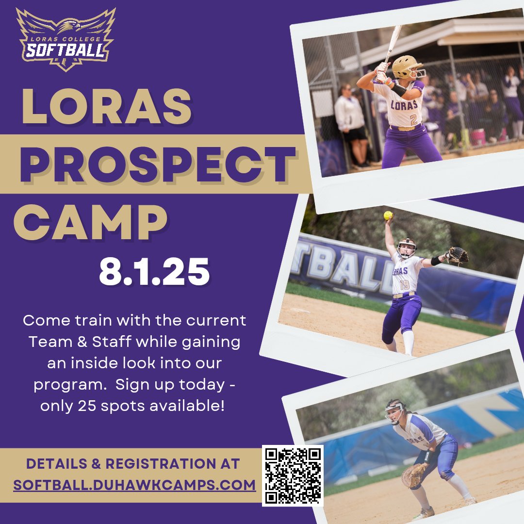 Join us for our Prospect Camp on Friday, August 1st! 

softball.duhawkcamps.com/index.cfm