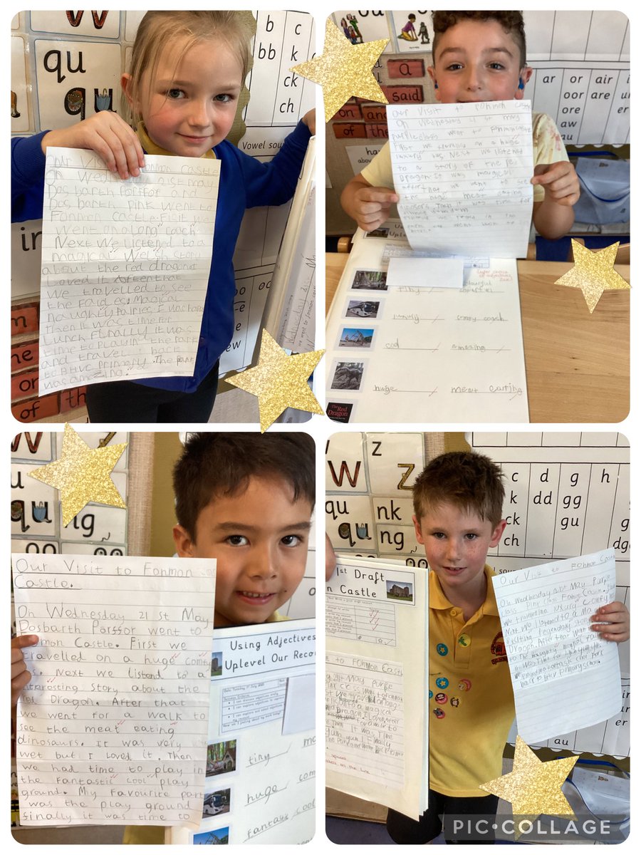 bhvcprimary's tweet photo. Wow Dosbarth Porffor! Amazing writing to start the week! We have been trying to improve the use of capital letters and full stops in our writing. We are also using more adventurous adjectives! βοΈπβοΈ #uplevelling #progressinwriting #year1 https://t.co/akHCvEetM0