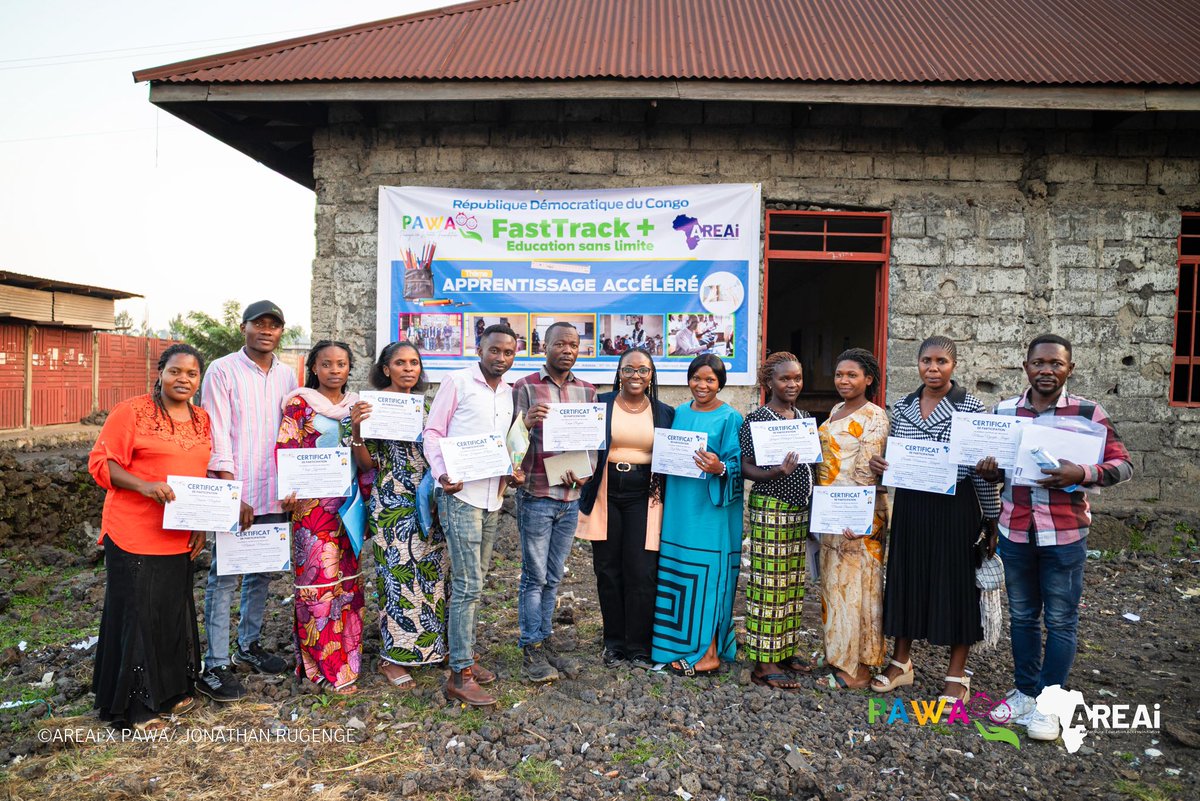 pawafoundation's tweet image. Au cœur de notre formation des facilitateurs communautaires &amp;amp; Enseignants au programme
#FastTrack+ au Nord Kivu, menée en partenariat avec @Areai4Africa se trouve un engagement fort envers une approche participative et ancrée dans la communauté.
#PAWA #AREAI #RDC #ODD4 #Education