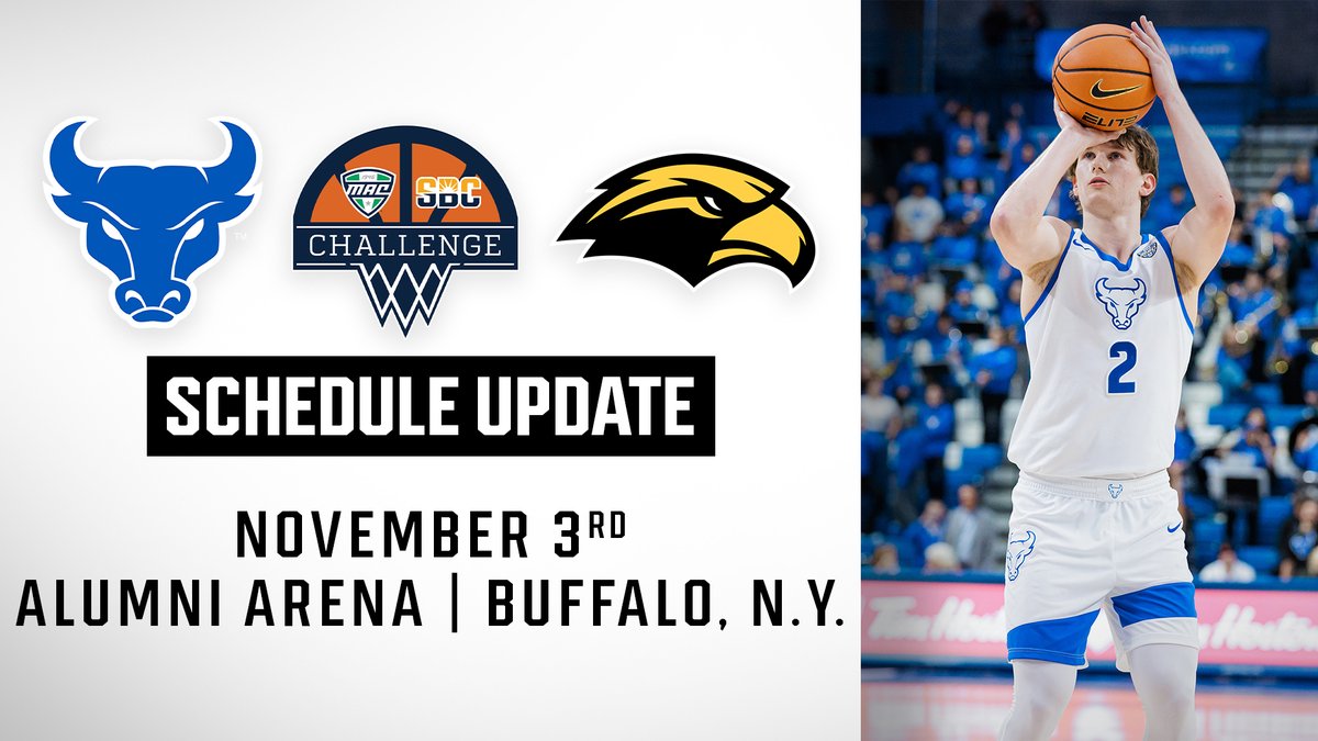 UBuffaloMBB's tweet image. 𝘽𝙪𝙡𝙡𝙨 𝙩𝙤 𝙃𝙤𝙨𝙩 𝙎𝙤𝙪𝙩𝙝𝙚𝙧𝙣 𝙈𝙞𝙨𝙨. 𝙞𝙣 𝙎𝙚𝙖𝙨𝙤𝙣 𝙊𝙥𝙚𝙣𝙚𝙧 𝙛𝙤𝙧 𝙩𝙝𝙚 𝙈𝘼𝘾-𝙎𝘽𝘾 𝘾𝙝𝙖𝙡𝙡𝙚𝙣𝙜𝙚
🔗: ubbulls.com/news/2025/7/1/…
#ALLinGRIT🤘 | #UBhornsUP